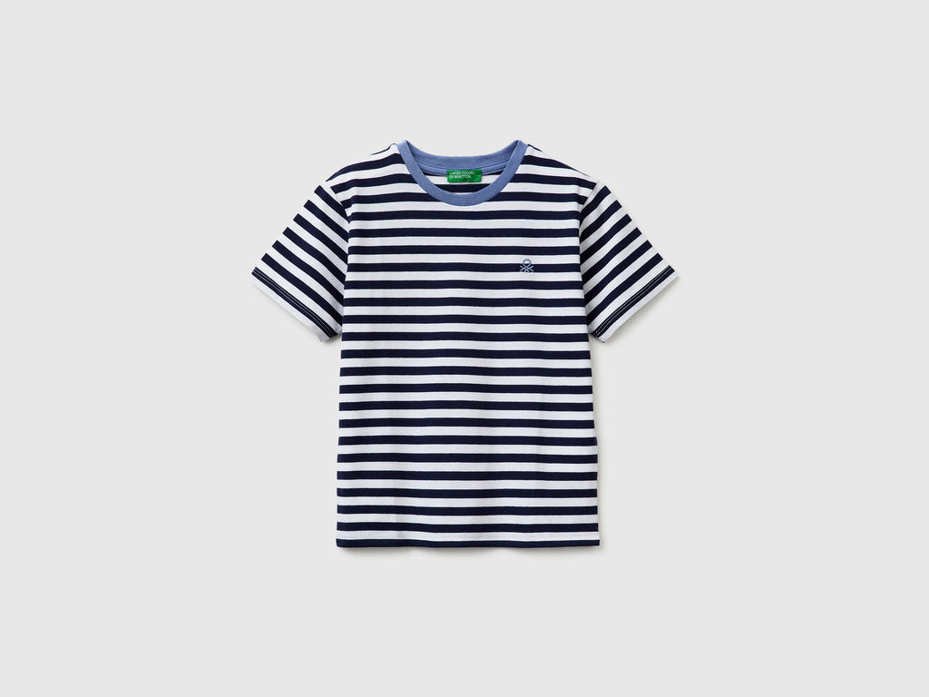 Camiseta infantil de rayas azul marino – United Colors of Benetton - Entrega Inmediata