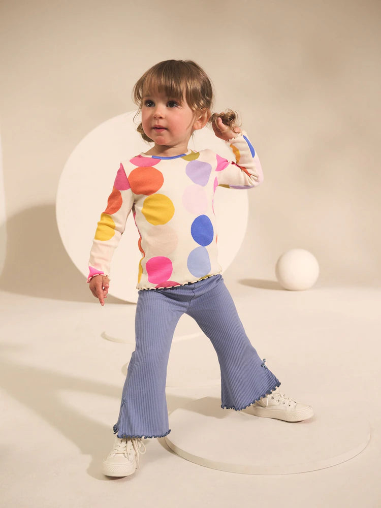 Legging infantil acampanado celeste