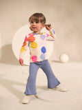 Legging infantil acampanado celeste