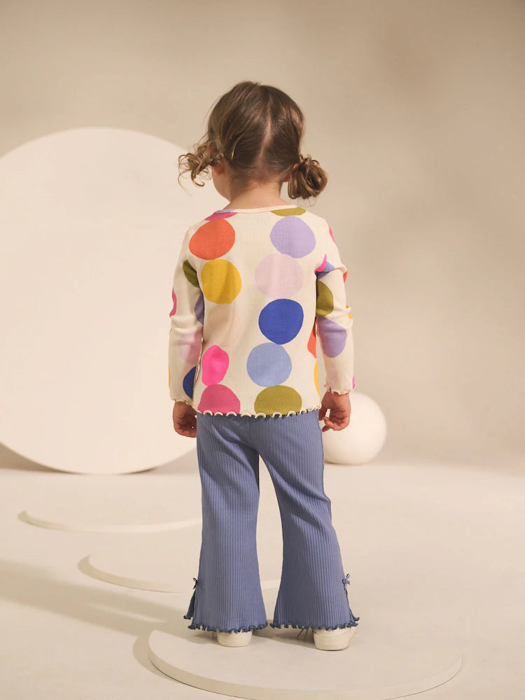Legging infantil acampanado celeste