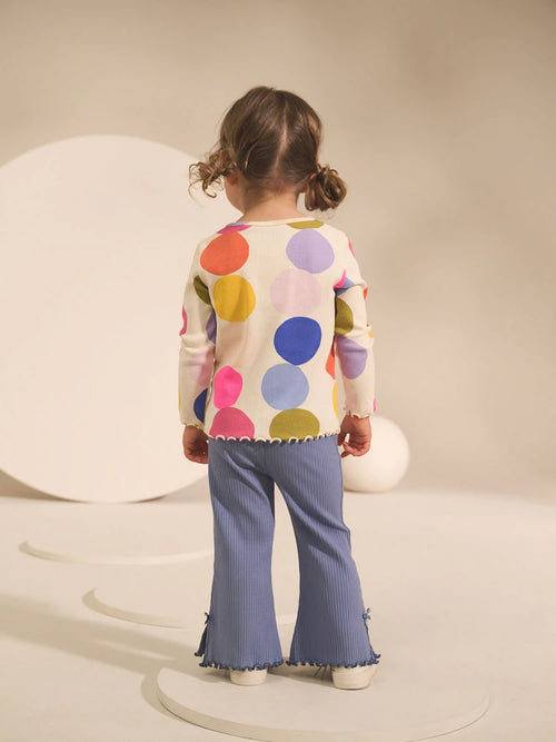 Legging infantil acampanado celeste