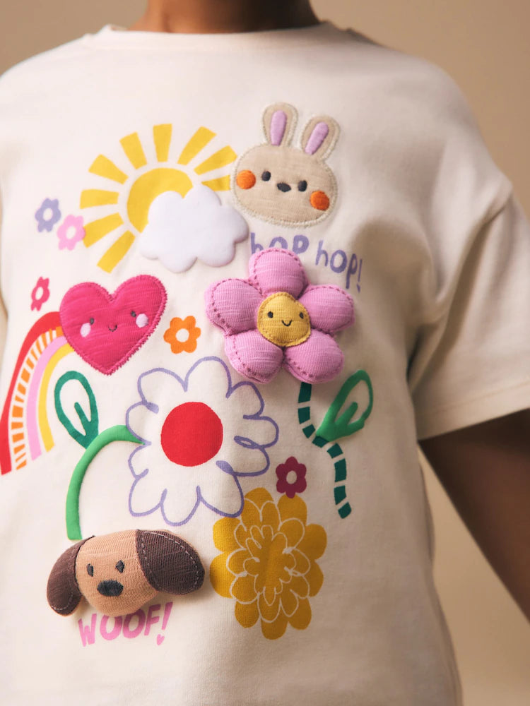 Camiseta Jardincito con relieve - Entrega inmediata
