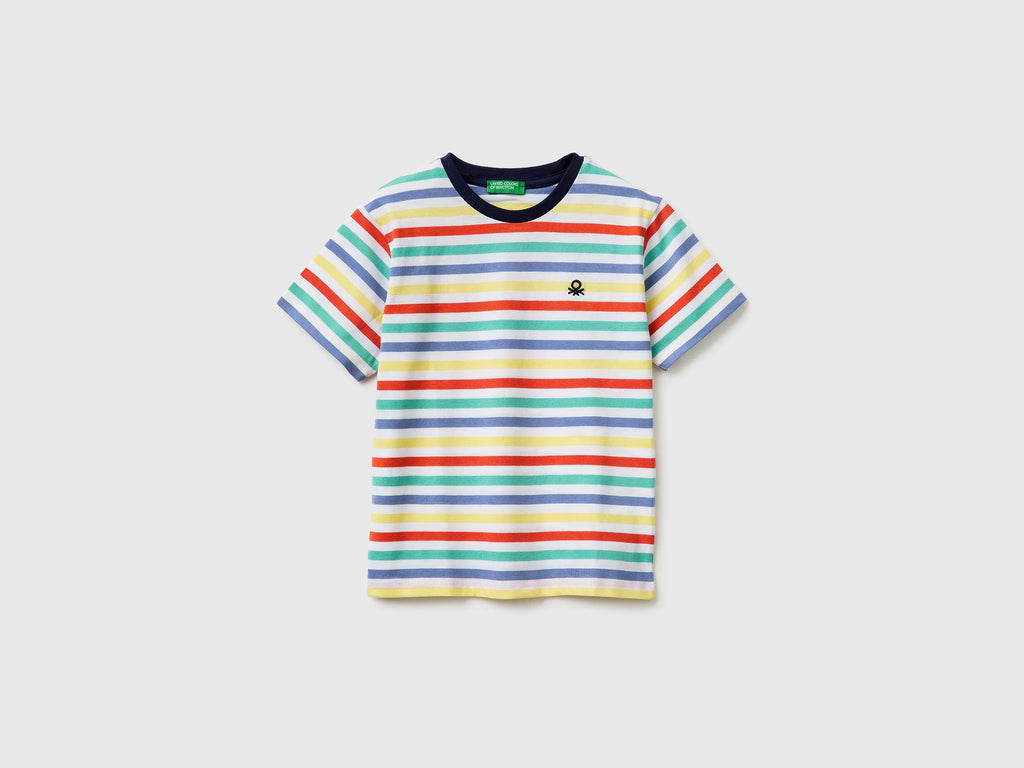 Camiseta infantil de rayas multicolor – United Colors of Benetton - Entrega Inmediata