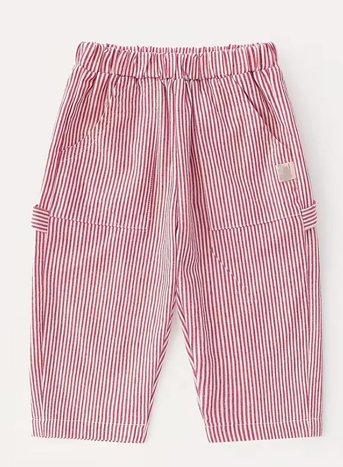 Pantalón rayitas rojas