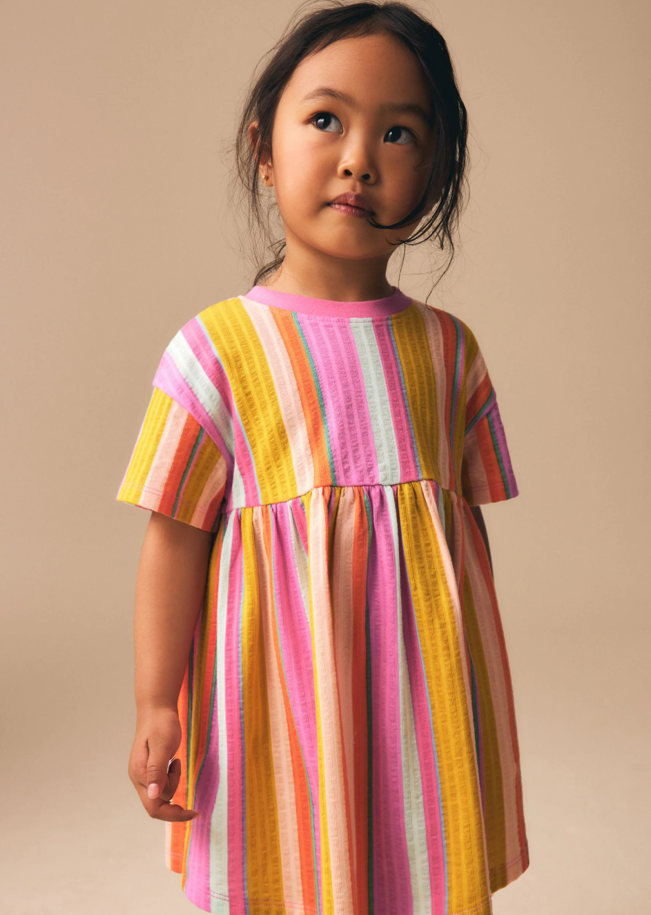 Vestido infantil Rainbow Stripes