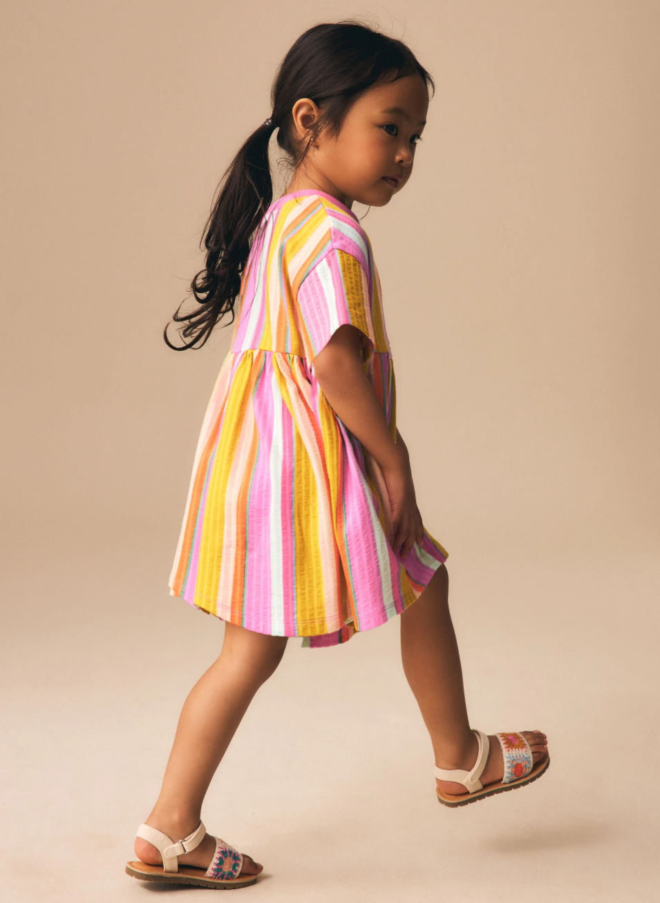 Vestido infantil Rainbow Stripes