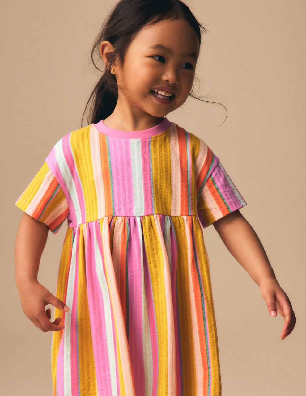 Vestido infantil Rainbow Stripes