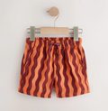 Short rayas naranja café