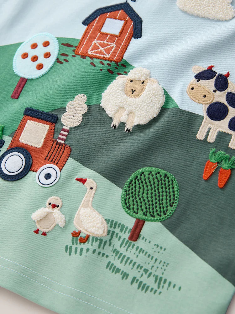 Camiseta Granjita con relieve