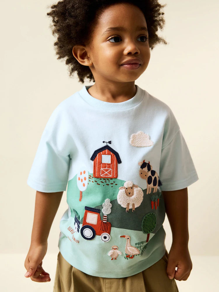 Camiseta Granjita con relieve