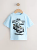 Camiseta Celeste carritos