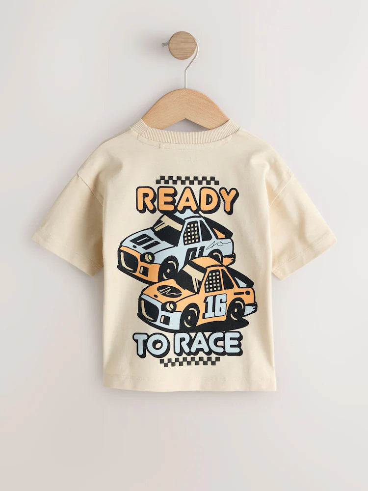 Camiseta Beige carritos