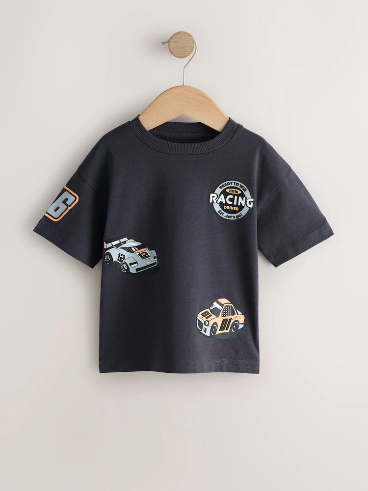 Camiseta Negra carritos