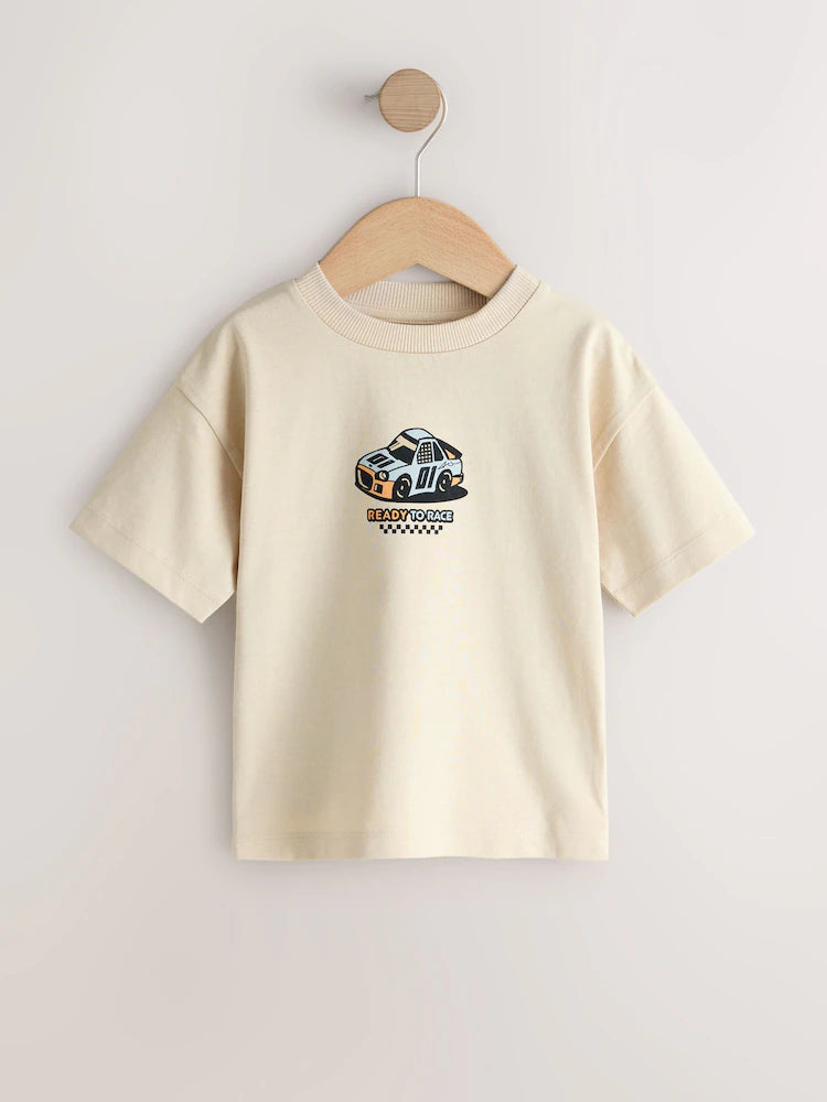 Camiseta Beige carritos