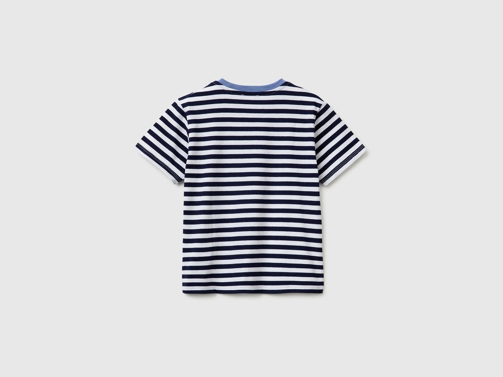 Camiseta infantil de rayas azul marino – United Colors of Benetton - Entrega Inmediata